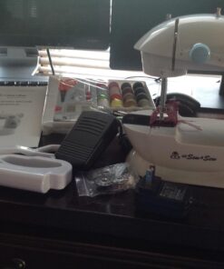 MICHLEY LSS-202Combo Lil' Sew & Sew LSS-202 Combo Mini Sewing Machine, Electrical, 2-Speed, White LSS 202 Kit 35 71AEnV MebL 2