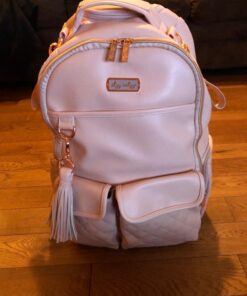 Itzy Ritzy Diaper Bag - Large Capacity Boss Backpack Diaper Bag Featuring Bottle Pockets, Changing Pad, Stroller Clips & Comfortable Straps, Coffee And Cream Large (Pack of 1) Coffee & Cream 58 71AG5GEH7UL