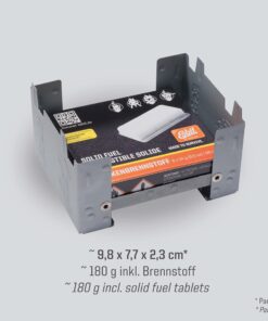 Esbit Ultralight Folding Pocket Stove with Six 14g Solid Fuel Tablets steel, Small - Original 39 71AGfesU0L