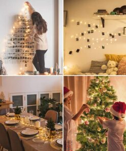 Lighting EVER Fairy Lights Plug in, 33ft 100 LED String Lights for Bedroom, Warm White Copper Wire Lights, Waterproof Indoor Outdoor Decorative Fairy Lights for Patio, Garden, Balcony, Vases, Craft 33 ft 38 71AHH7vPiZL