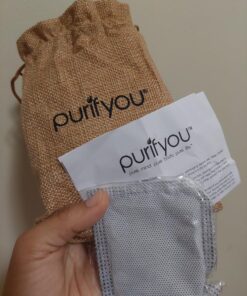 100% Natural Bamboo Charcoal Air Purifying Bag - Set of 12 Carbon Filters, Deodorizer Bags, Odor Absorber for Diaper Pail, Trash, Shoes, Closets, Cars, Fridge, Pets House, Kitchen, Home by purifyou 33 71AHW7Mxt0L