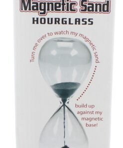 WARM FUZZY Toys Magnetic Hourglass - 1 Minute Sand Timer - Large Sand Clock with Black Magnet Iron Powder & Metal Base, Sand Watch - Hourglass Sandglass for Office Desk and Home Decorative 10 71AIL90xS3L