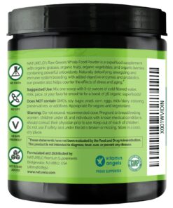 NATURELO Raw Greens Superfood Powder - Wild Berry Flavor - Boost Energy, Detox, Enhance Health - Organic Spirulina - Wheat Grass - Whole Food Nutrition from Fruits & Vegetables - 60 Servings 60 Servings (Pack of 1) 19 71AIgG8iLrL