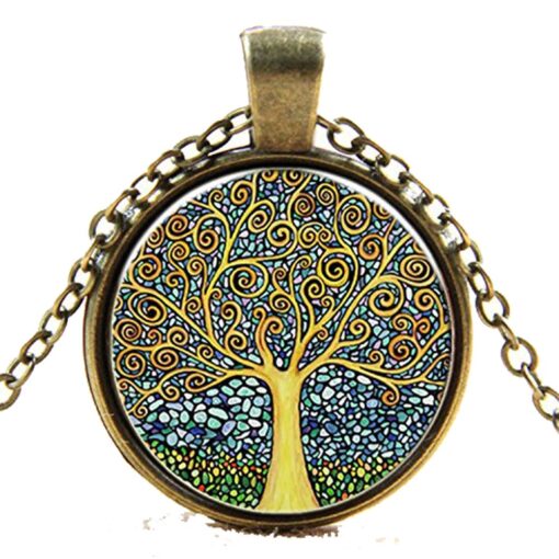 Lemonc The tree of life time ruby pendant necklace