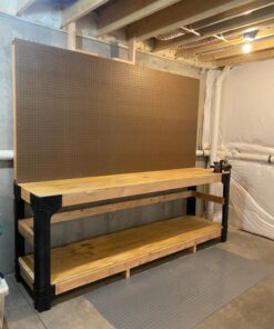 2x4basics 90164MI Custom Work Bench and Shelving Storage System, Black Work Bench with Shelf 99 71AIuwOXzUL