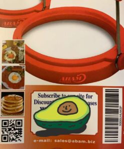 PROFESSIONAL Silicone Egg Ring, Pancake mold Best egg mold for breakfast sandwiches, Omelets and More, Nonstick Mold Ring, Round Red (Pack of 4) and free e-book by ABAM 49 71ALMvIiqLL