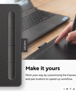 Wacom Intuos Small Graphics Drawing Tablet, includes Training & Software; 4 Customizable ExpressKeys Compatible With Chromebook Mac Android & Windows, photo/video editing, design & education,Black Black 30 71ALdhuFh3L