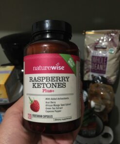 NatureWise Raspberry Ketones Plus - Advanced Ketones in Raspberry Blend Supports Antioxidant Health, Boosts Energy, Supports Weight Targets Vegan & Gluten-Free (120 Veggie Capsules) 34 71ALxZO39xL