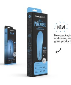 Alternative view of Superfeet All-Purpose Support Medium Arch Insoles (Blue) - Trim-To-Fit Orthotic Shoe Inserts - Professional Grade 5.5-7 Men / 6.5-8 Women