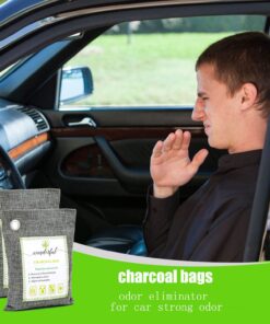 Activated Bamboo Charcoal Odor Absorber for Home, Nature Fresh Air Purifier Bags for Strong Odor Room Car and Shoes, Closet Freshener for Clothes 8 Packs 18 71AN4OXYbjL