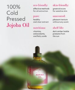 Leven Rose Jojoba Oil, Pure Cold Pressed Natural Unrefined Moisturizer for Skin Hair and Nails 4 oz 4 Fl Oz (Pack of 1) 21 71AN5vMkdjL