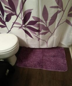 InterDesign Shower Curtain, Leaves, Purple 31 71ANCuvUnyL