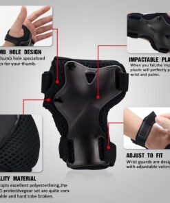 Alternative view of Toddler Helmet Kids Knee Pads for 2-8 Years Toddler Youth Bike Skateboard Helmet Knee Elbow Wrist Pads for Roller Bicycle Bike Skateboard and Other Extreme Sports Activities Black Small