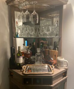 Paksh Novelty Whiskey Decanter Set - 7-Piece Italian Crafted Glass Decanter & Whiskey Glasses Set - Holiday Whiskey Gifts for Men and Women w/ Ornate Stopper and 6 Cocktail Glasses, Red A 40 71ANJCCJSUL 2