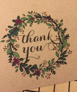 Hortense B. Hewitt 50 Count Krafty Thank You Cards (35206) Rustic Wreath 22 71AO6VOD5IL