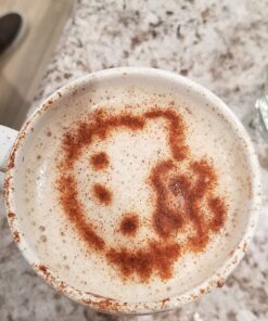 Lofekea Stainless Steel Powder Shakers Coffee Cocoa Cinnamon Shaker Cans Mesh Duster with 16PCS Stainless Steel Barista Coffee Decorating Stencils Template for Latte Cappuccino, Cupcake Stencils Stencil and Shaker 28 71AOZEK34L