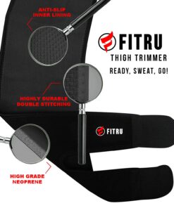 Fitru Premium Thigh Trimmers for Men & Women - Body Wrap Sauna Waist Trainer for Your Legs Pink L: 33" X 9" 11 71APCvW5DjL