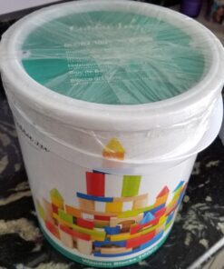 Cubbie Lee Premium Wooden Building Blocks Set - 100 pc for Toddlers Preschool Age - Classic Hardwood Plain & Colored Small Wood Block Pieces for Boys & Girls - Classic Build & Play Toy 33 71AQVaNAOrL