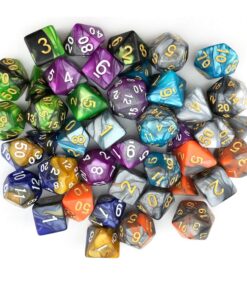 SmartDealsPro 6 x 7 Sets(42 Pieces) Double Colors Polyhedral Dice Set with Pouches for Dungeons and Dragons DND RPG MTG Table Games D4 D6 D8 D10 D12 D20 (6-Colors Set 2) Color 1 29 71AQak3XK6L