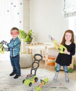 CP Toys 6-in-1 Kids Gardening Set, Includes Kids Leaf Blower, Kids Lawn Mower, Weed Trimmer and Chainsaw, Realistic Action and Sound Effects, Outdoor Toy for Kids Ages 3 Years Plus 17 71AQzuZ doL