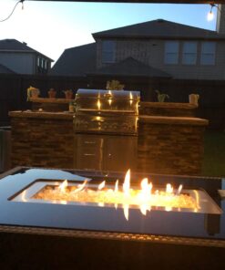 Outland Living 401 Series - 44-Inch Outdoor Propane Gas Fire Table, Espresso Brown/Rectangle 41 71AS8vhXkLL