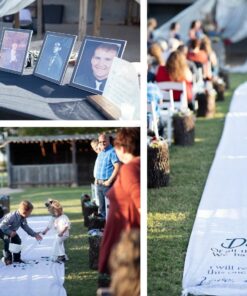 HEALON White Wedding Aisle Runner (100 Feet x 3 Feet) — Includes Pull String for Indoor or Outdoor Weddings, Prom and Parties (Wave) Wave 100ft*3ft 33 71ATWyCyQhL