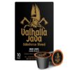 Death Wish Coffee Valhalla Java Single Serve Pods - Extra Kick of Caffeine - Coffee Pods Made with USDA Certified Organic Fair Trade Arabica and Robusta Beans (10 Count) 30 71ATgRsHumL