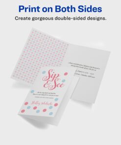 Avery Half-Fold Greeting Cards, Inkjet, 5.5 x 8.5, Matte White, Box of 30, Envelopes Included (8316) 30 cards 14 71AUOQxqYL