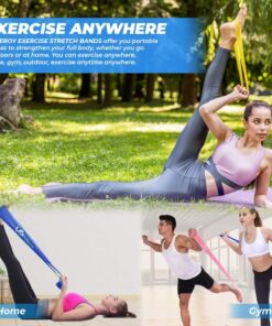 Therapy Resistance Exercise Stretch Bands with Door Anchor & Instruction Sheet. Use for Strength Training, Pilates, & Rehab 14 71AUi0be6tL