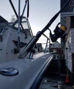 Amarine Made Boat 4pcs Fishing Rod Holder, Stainless Rail Mount Clamp on Rod Holder, Adjustable Fishing Pole Holder for Rails 7/8" to 1" 41 71AVTqSvlL