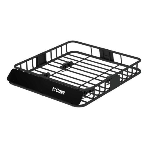 CURT 18115 Universal 42 x 37-Inch Black Steel Roof Rack Rooftop Cargo Carrier