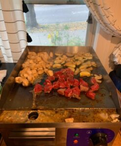 WeChef Commercial Electric Griddle 14" 1500W Countertop Griddle Flat Top Restaurant Grill Non-Stick Flat Temperature Control 122℉-572℉ 48 71AWXo5avRL