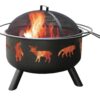 BS Wildlife Fire Pit Black Wildlife - 12.5" Deep