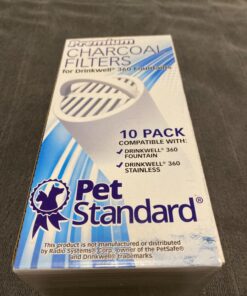 Premium Charcoal Filters for PetSafe Drinkwell 360 Fountains, Pack of 10 10 Count (Pack of 1) 14 71AZGImTOLL