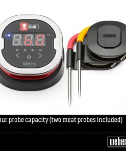 iDevices iGrill 2 Bluetooth Smart Meat Thermometer w/2 Color-Coded Meat Probes, 200-Hour Battery Life, Illuminated Display and LED Temperature Readout 36 71Aa2nEoqL 1