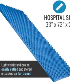 DMI Foam Mattress Topper, Egg Crate Foam Pad, Mattress Pad and Bed Topper for Support, Air Circulation, Pressure Relief and Weight Distribution, Hospital Size Mattress, 33 x 72 x 2,Blue 2 Inch 15 71AaAIxk2cL