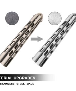 Alternative view of WodsWod Butterfly Knife Trainer, Practice Training Butterfly Knife Tool, Balisong Trainer Unsharpened Blade