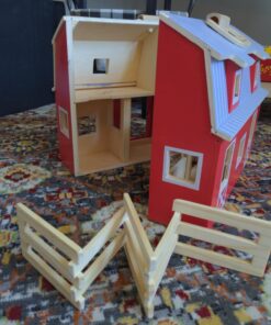 Melissa & Doug Fold and Go Wooden Barn With 7 Animal Play Figures - Farm Animals Portable Toys For Kids And Toddlers Ages 3+ Set 55 71AaVhrfFFL 1