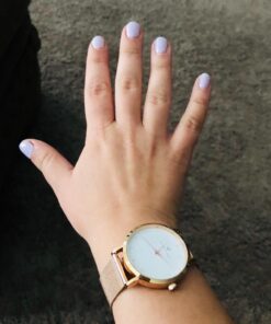 Wristology 10 Styles Maxi Crystal Watch Leather Band - Interchangeable Genuine Leather Strap - Large Easy to Read Watch with Second Hand for Women, Men, Nurses, Teachers Rose Gold Metal Mesh 58 71AaaByqGWL