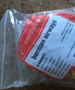 ADC-4000P Berman Disposable Oral Airway Kit, Bagged Set of 6, Neonatal (Size 00) to XXL Adult (Size 6) 12 71AabX42EML