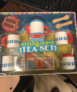 Melissa & Doug 20-Piece Steep and Serve Wooden Tea Set - Play Food and Kitchen Accessories | Play Tea Set, Pretend Play Tea Set Toy For Kids Ages 3+ 29 71AbcU4medL