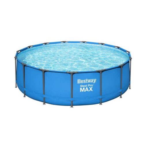 Bestway 12752E Steel Pro Above Ground Backyard Frame Pool for Kids & Adults, 15' x 48", Blue 15' x 48"