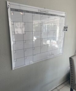 Dry Erase Monthly Extra Large White board Calendar for Wall, 38" by 50", Jumbo Laminated Erasable One Month Whiteboard Calendar, Huge Oversized Blank 30-Day Poster with Lines and Squares 36 71AcgUJpdzL