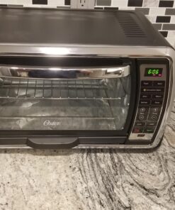 Oster Toaster Oven | Digital Convection Oven, Large 6-Slice Capacity, Black/Polished Stainless 65 71AdEXh8MKL