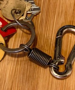 maycom Retro Style Simple Strong Carabiner Shape Keychain Key Chain Ring Keyring Keyfob Key Holder (Black) Black 28 71AefmM5weL