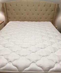 ExceptionalSheets Pillow Top Mattress Pad - Found in Marriott Hotels with Fitted Skirt and 18" Deep Pockets - Supportive Pillowtop Mattress Pad Cover with Cluster Fiber - Queen Size 62 71AeoBnIGEL
