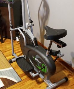 Body Rider Elliptical Machine and Stationary Bike with Seat and Easy Computer, Dual Trainer 2-in-1 Cardio Exercise Machine, Home Gym, Workout Equipment BRD2000, Black & grey, One Size 35 71AfLofcKoL 1