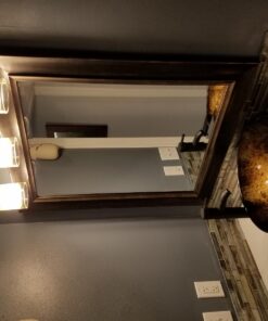 ELECWISH Bathroom Vessel Sink with Faucet Mounting Ring and Pop Up Drain 16.5 Inch Tempered Glass Basin (Brown) Brown 47 71AgHCPczRL