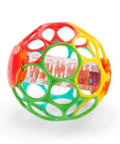 Bright Starts Oball Easy Grasp Rollin' Rainstick Rattle Cause & Effect Infant Toy, Age 3 Months and up Multicolored 19 71Age7XTBtL 5