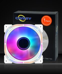 Conisy Silent Series 120mm Case Fan for Computer Case, RGB LED Quiet PC Fans with 4pin Molex & 3pin Motherboard Connector (Single Pack) Blue 21 71Ahbl VcAL